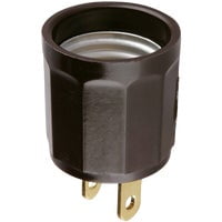 Brown Polarized Outlet-to-Lampholder Adapter