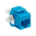 thumbnail image 1 of Leviton eXtreme Cat 6A QuickPort Connector, Channel-rated, Blue (6110G-RL6), 1 of 3