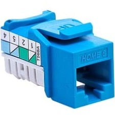 Leviton 61HOM-RL6 High Impact Plastic RJ-45 Category 6 Jack Connector Blue Home 6, QuickPort