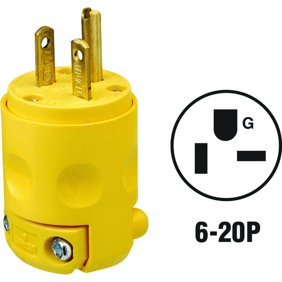 Leviton 620PV Cord & Plug  UL Listed for US Residential Electrical Code Compliance, Drop-in NEC-Standard Wiring