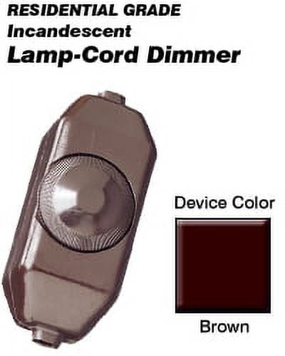 Brown Electro-Mechanical Incandescent Lamp Cord Dimmer