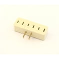 thumbnail image 1 of Leviton 65-I Ivory NEMA 1-15R 15A 125V Triple Tap Plug-In Outlet Adapter, 1 of 2