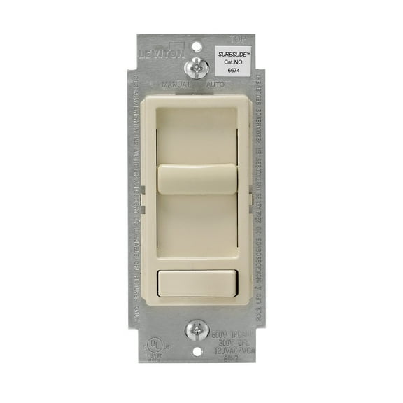 Leviton Decora SureSlide Dimmer - Slide CFL LED Dimmer - 2 Pack, Light Almond
