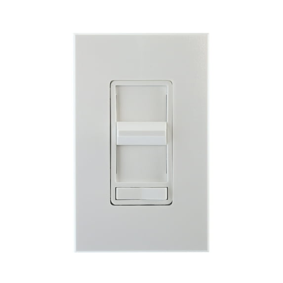 Leviton 71111-W 1000Va 800W, Single-Pole, Renoir Preset Electro-Mechanical Magnetic Low-Voltage Slide Dimmer, Narrow Fin, White