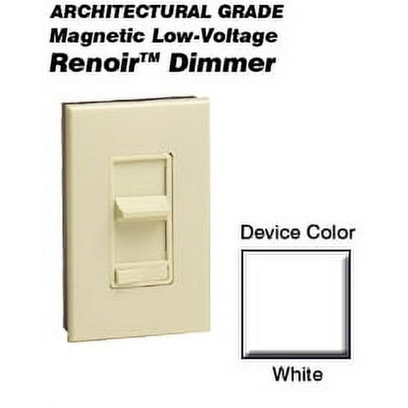 Leviton 71113-W Renoir Magnetic Low-Voltage Slide Dimmer - White