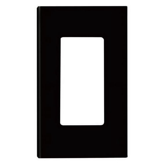Leviton 1-Gang Decora Plus Screwless Wall Plate, 80301-SE, Black