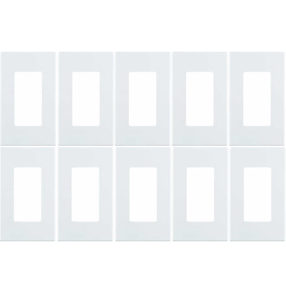 Leviton 80301 Wallplate — Decora® Rocker-Style Design in White — UL Listed for US Residential Electrical Code Compliance, Drop-in NEC-Standard Wiring