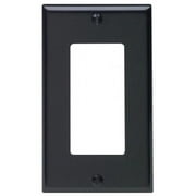 Leviton 80401-00E Decora Black 1 Gang Thermoset Plastic Gfci/Rocker Wall Plate