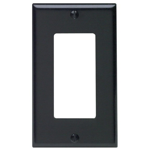 WALLPLATE DECORA 1G BLK (Pack of 1)