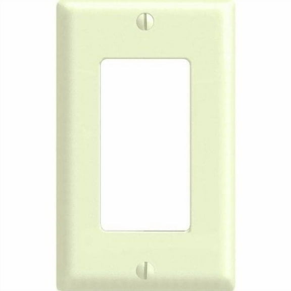 Leviton 80401-A 1-Gang Decora GFCI Rocker Switch Wall Plate, Standard Size Cover, Thermoset Plastic, Almond