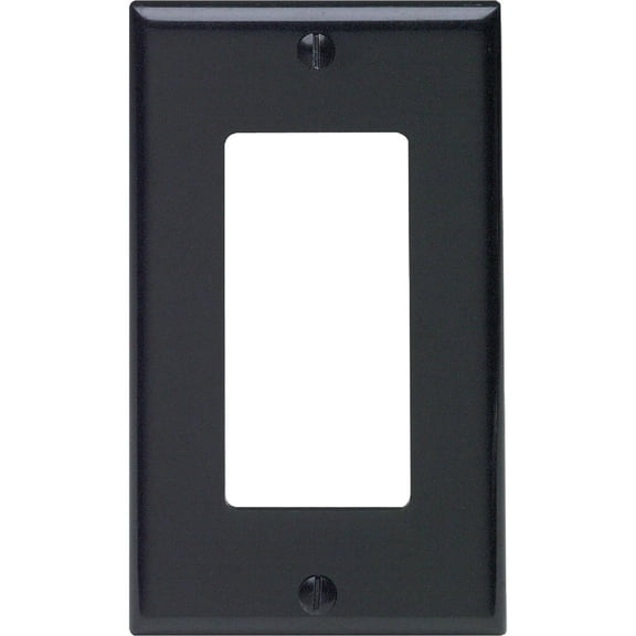 Leviton 80401-GFI 1-Gang Decora GFCI Outlet Wall Plate, Standard Size Cover, Thermoset Plastic, Permanently Hot Stamped "GFCI Protected", Ivory