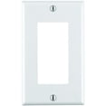 thumbnail image 1 of Leviton 80401-W  1-Gang Decora/GFCI Device Decora Wallplate, Standard Size, Thermoset, Device Mount, 20-Pack, White, 1 of 1