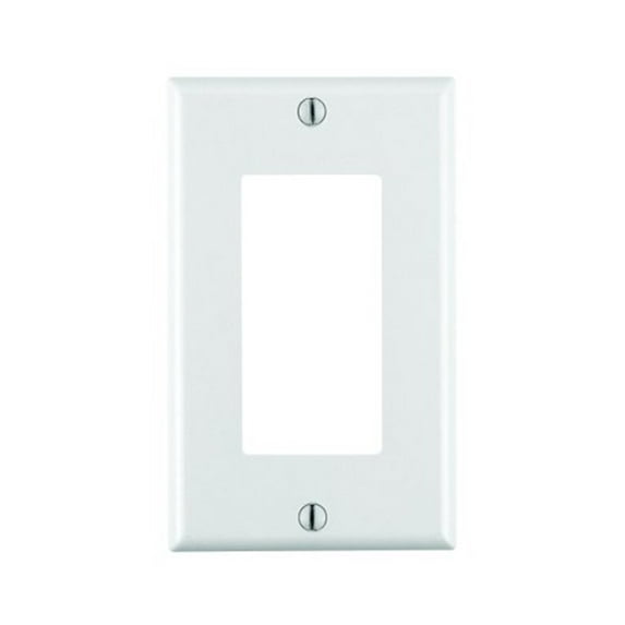 Leviton 1 Gang Decora Plate White White