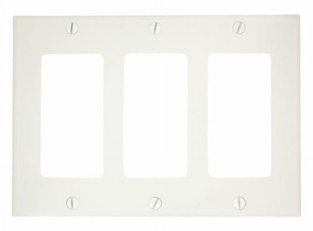 White Thermoplastic Nylon 3-Gang Mounting Plate