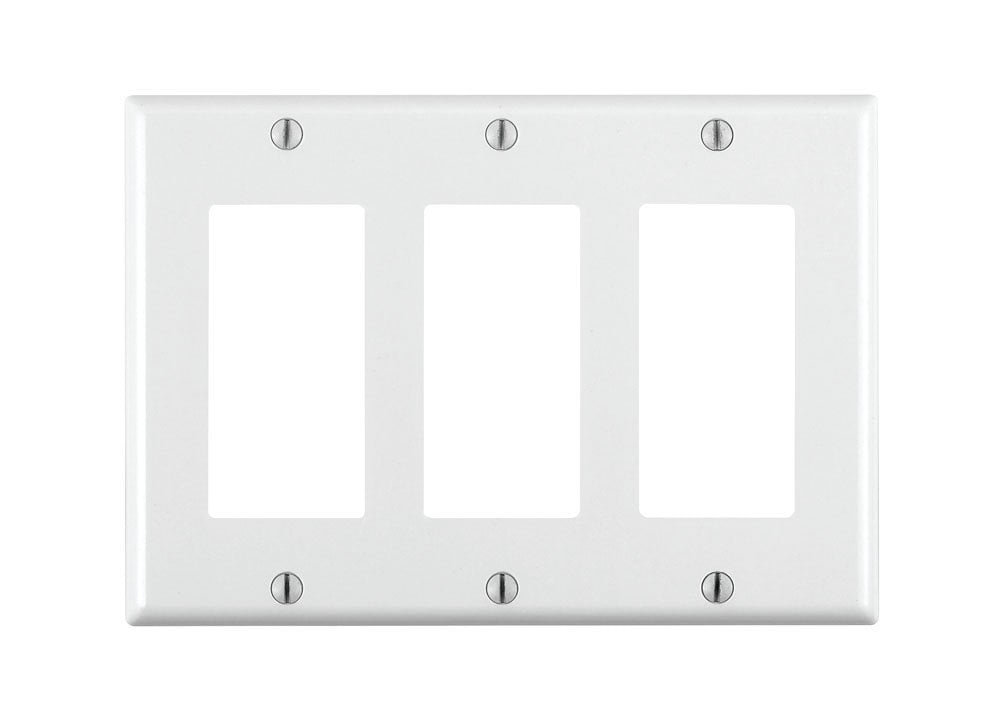 White 3-Gang Thermoset Mounting Plate