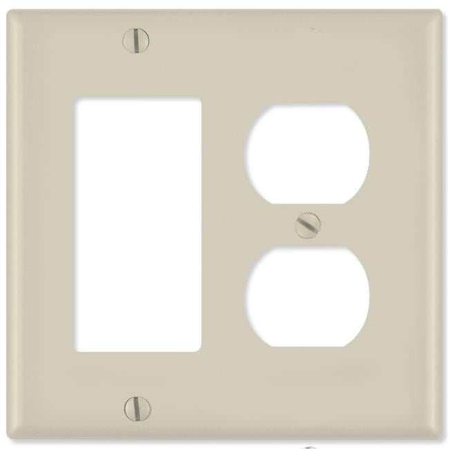Almond 2-Gang Thermoset Plastic Wall Plate
