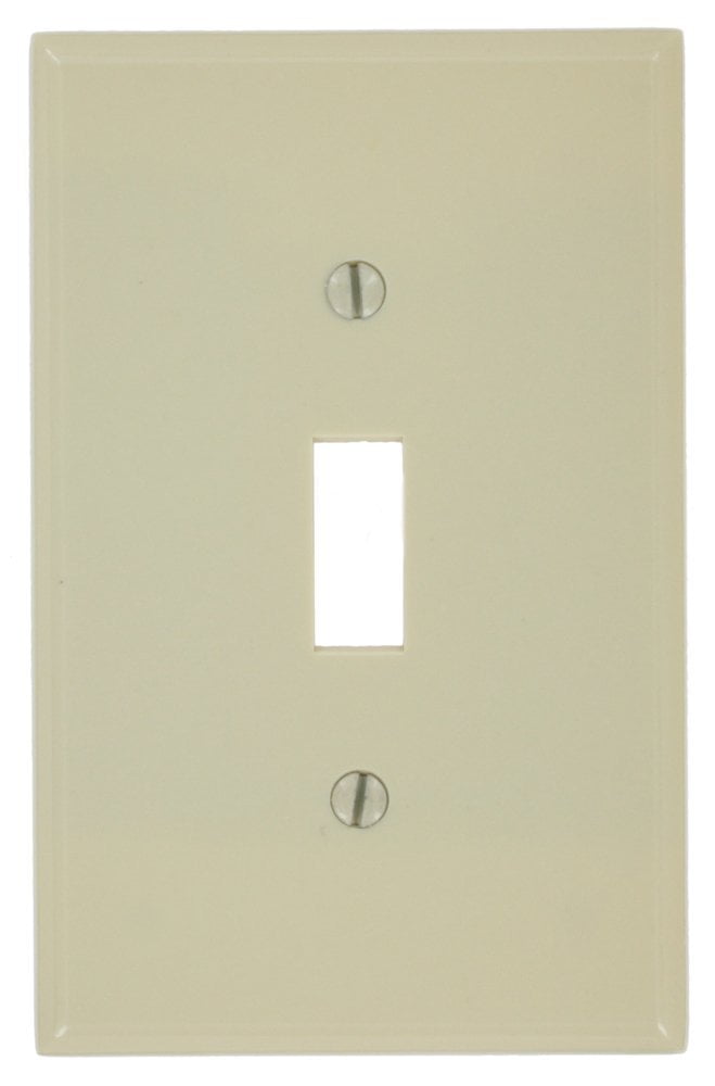 Leviton 80501I 1Toggle Midway Size Wall Plate, 1 Gang, 47/8 In L X 3