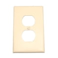 thumbnail image 1 of Leviton 80503-T 1-Duplex Receptacle Midway Size Wall Plate, 1 Gang, 4-7/8 In L X 3-1/8 In W 0.255 In T, Smooth, 1-Pack, 1 of 3