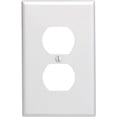 thumbnail image 1 of Leviton 80503-W 1-Duplex Receptacle Midway Size Wall Plate, 1 Gang, 4-7/8 In L X 3-1/8 In W 0.255 In T, 1-Pack, White, 1 of 2