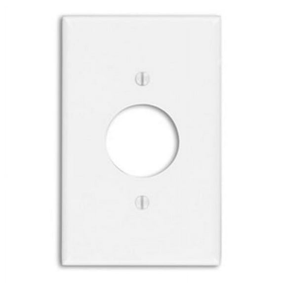 Leviton 80504-W White Midway Single Gang 1.406" Single Receptacle Wall Plate
