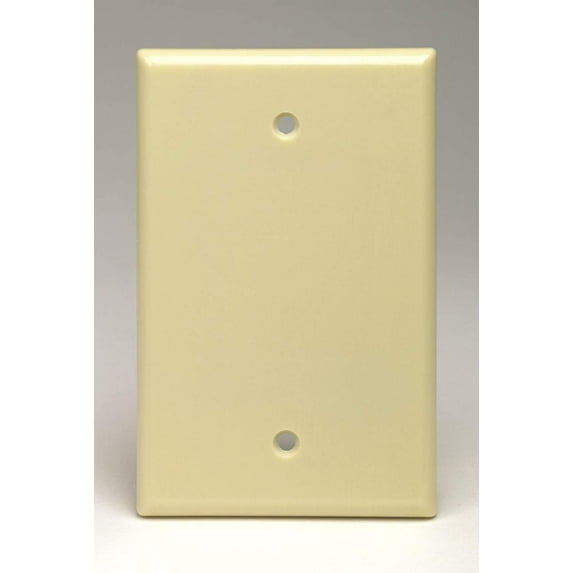 Leviton Blank Wall Plate Thermoset Traditional Style - 1 Gang Plastic - 1 Pack Multicolor