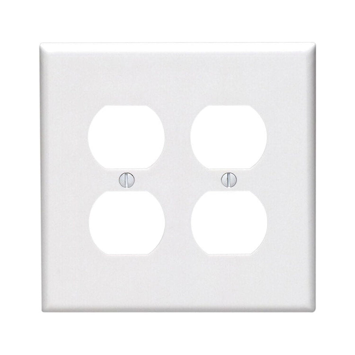 White Midway 2-Gang Duplex Receptacle Wall Plate