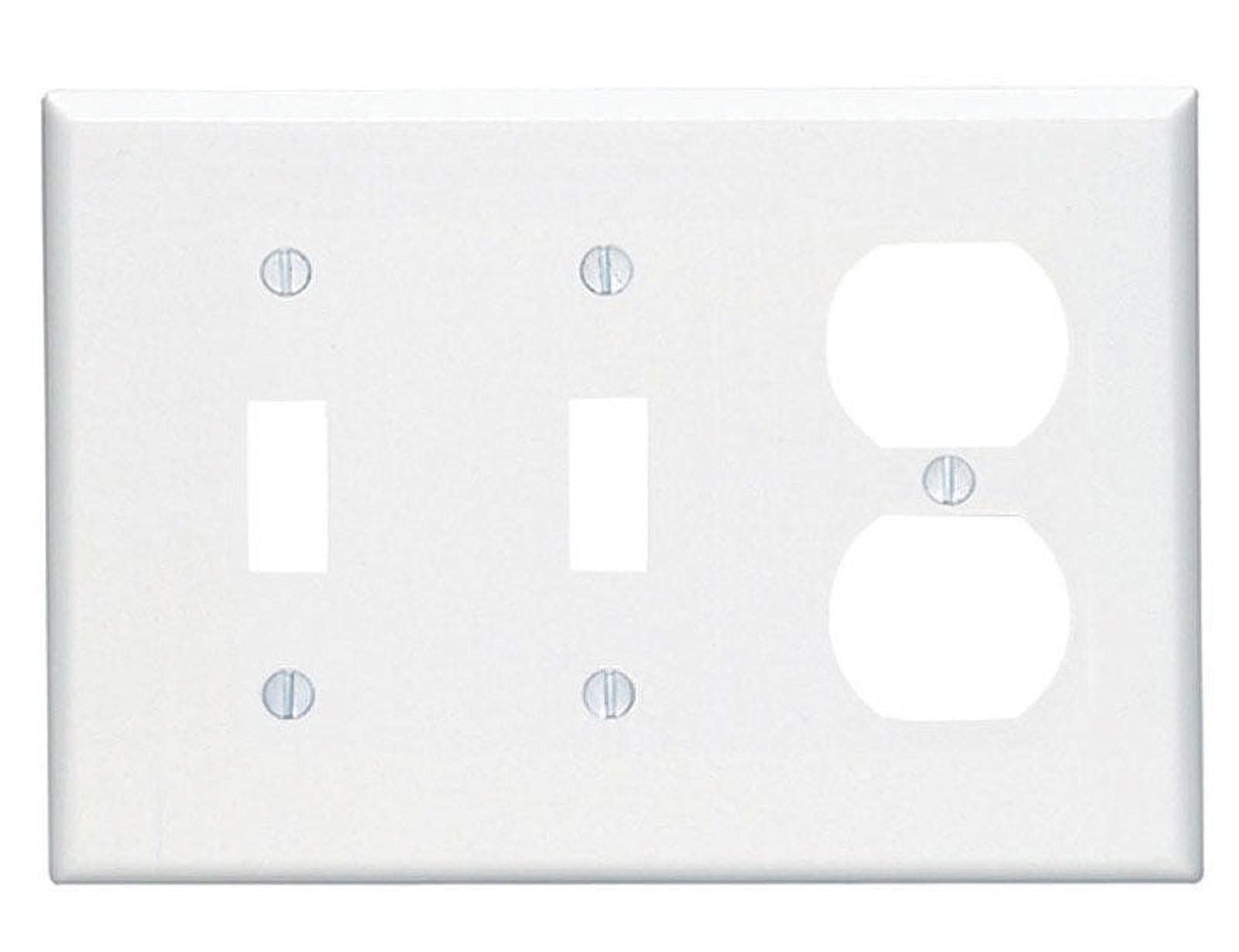 White Midway 3-Gang 2-Toggle 1-Duplex Wall Plate