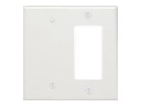 White Thermoset Plastic 2-Gang Decora/Rocker Wall Plate