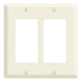 thumbnail image 1 of Leviton 80609-A Almond Midway Two Gang Decora Wall Plate, 1 of 1
