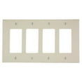 thumbnail image 1 of Leviton 80612-A Almond Midway Four Gang Decora Wall Plate, 1 of 2