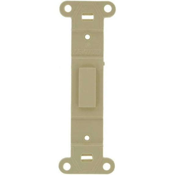 Leviton 80700-00I Toggle Plastic Adapter Plate, Blank Toggle No Hole, Ivory