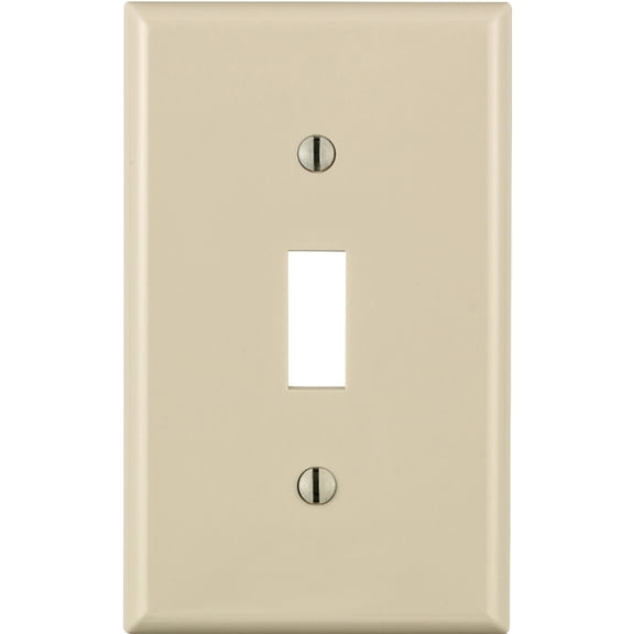 Leviton 80701-T Light Almond Nylon Single Gang Toggle Light Switch Wall Plate