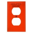thumbnail image 1 of Leviton 80703-IG Orange Nylon Single Gang 'Isolated Ground' Duplex Receptacle Wall Plate, 1 of 1