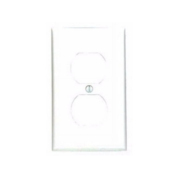 Leviton 80703-R 1-Gang Duplex Device Receptacle Wallplate, Standard Size, Thermoplastic Nylon, Device Mount, Red, 1 Pack