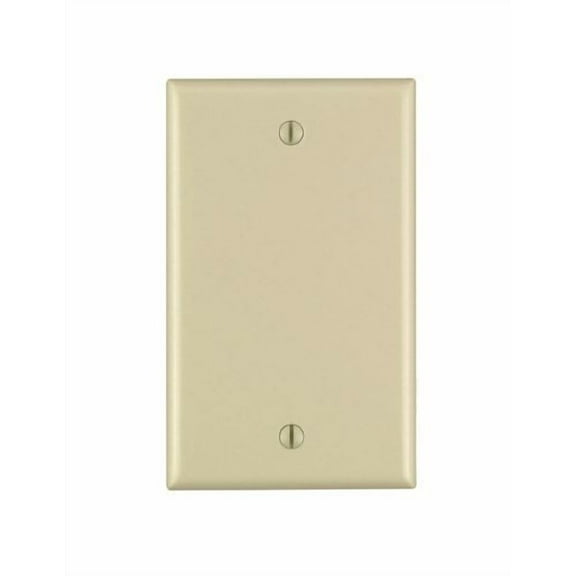 Leviton 80714-I Ivory Nylon Single Gang Blank Wall Plate