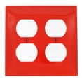 thumbnail image 1 of Leviton 80716-R Wallplate 2-Gang Duplex Standard Size Nylon - Red, 1 of 1