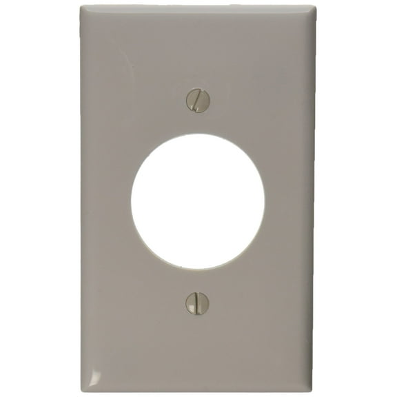 Leviton 80720-W 1-Gang 1.60-Inch Diameter, Device Receptacle Wallplate, White