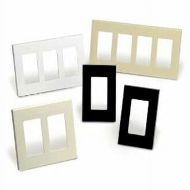 White Nylon 6-Gang Toggle Device Switch Wall Plate