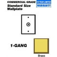 thumbnail image 1 of Leviton 81017 1-Gang .625-Inch Hole Device Telephone/Cable Wallplate, Standard Size, Box Mount, Brass, 1 of 2