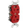 thumbnail image 1 of Leviton 8300-R 20A 125V Extra Heavy Duty Hospital Grade, Duplex Receptacle, Red (10 Pack), 1 of 2