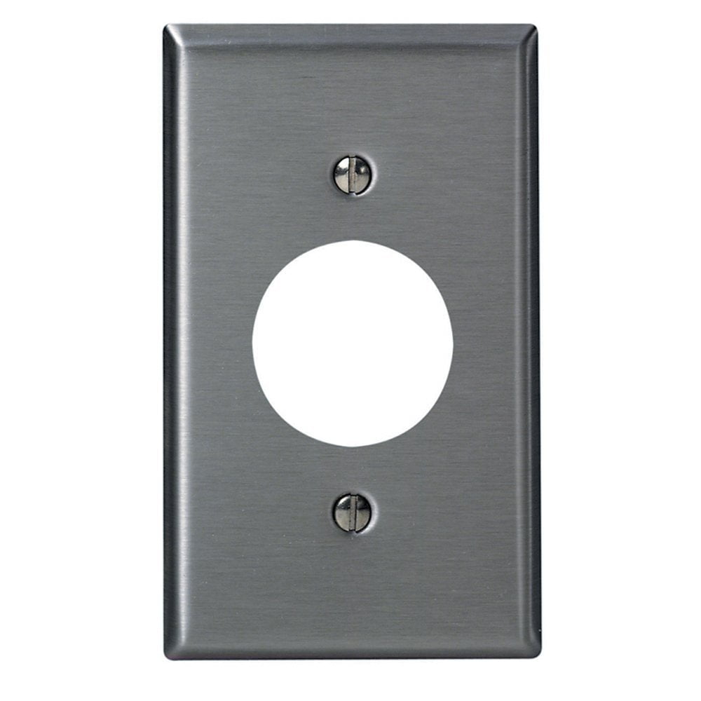 Leviton 80704-T :: 1-Gang Single Rcpt Wallplate, (1) 1.406" Hole, LA Nylon :: ELECTRIC SUPPLY