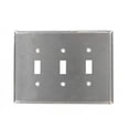 thumbnail image 1 of Leviton 84111-40 Wallplate 3-Gang Toggle Oversize Size 302 Stainless Steel - Stainless Steel, 1 of 2