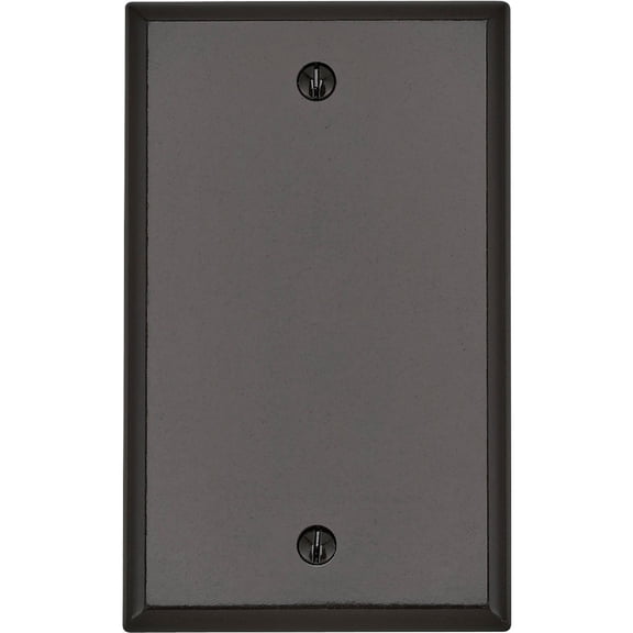 Leviton 1-Gang Standard Thermoset Blank Wall Plate Brown