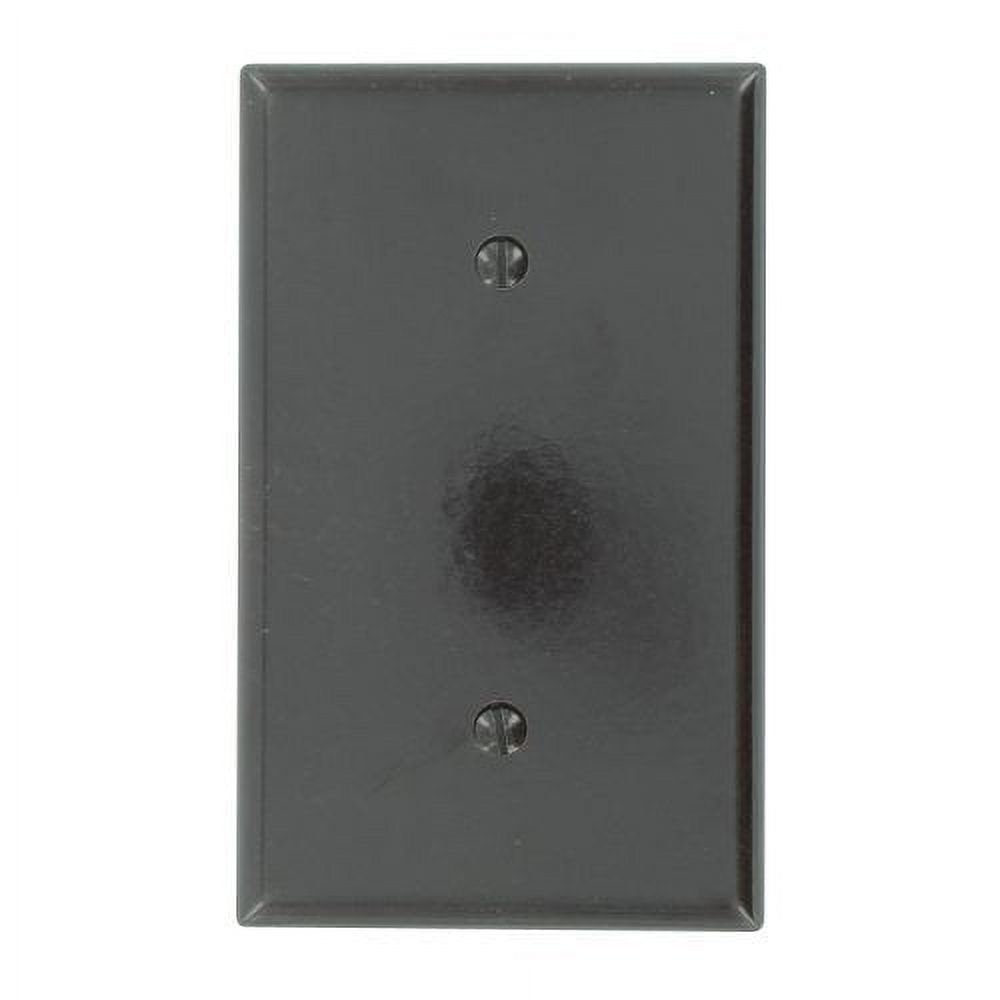 Leviton 85019 Brown Single Gang Blank Strap Mount Wall Plate