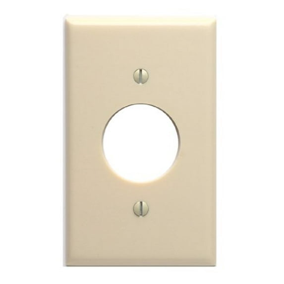 Leviton 86004 Ivory Single Gang 1.406" Single Receptacle Wall Plate