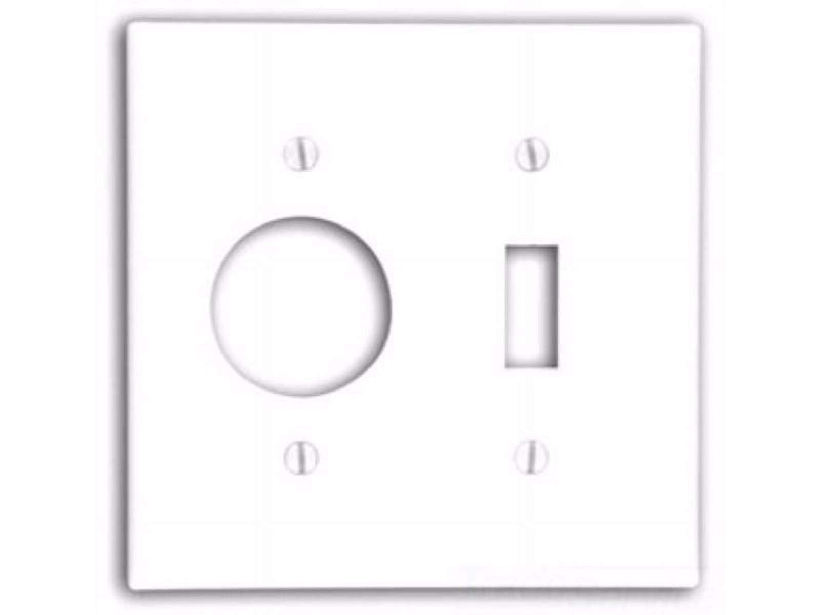 Ivory Thermoset 2-Gang Toggle Switch and Single Receptacle Wall Plate