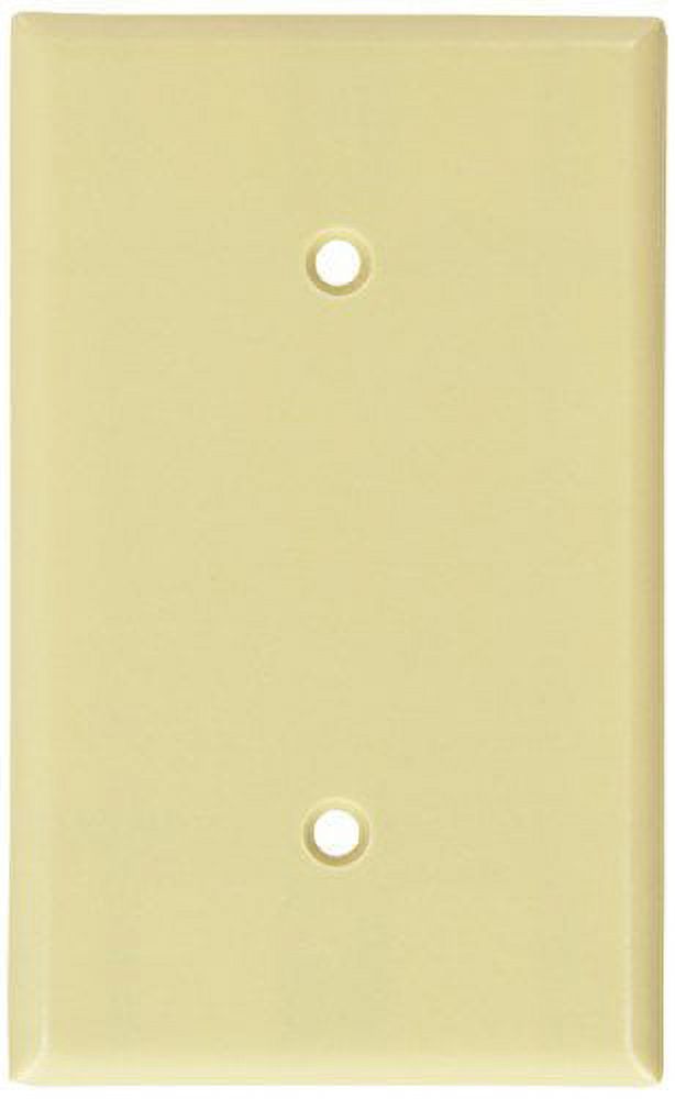 Leviton 86019 Ivory Single Gang Blank Strap Mount Wall Plate
