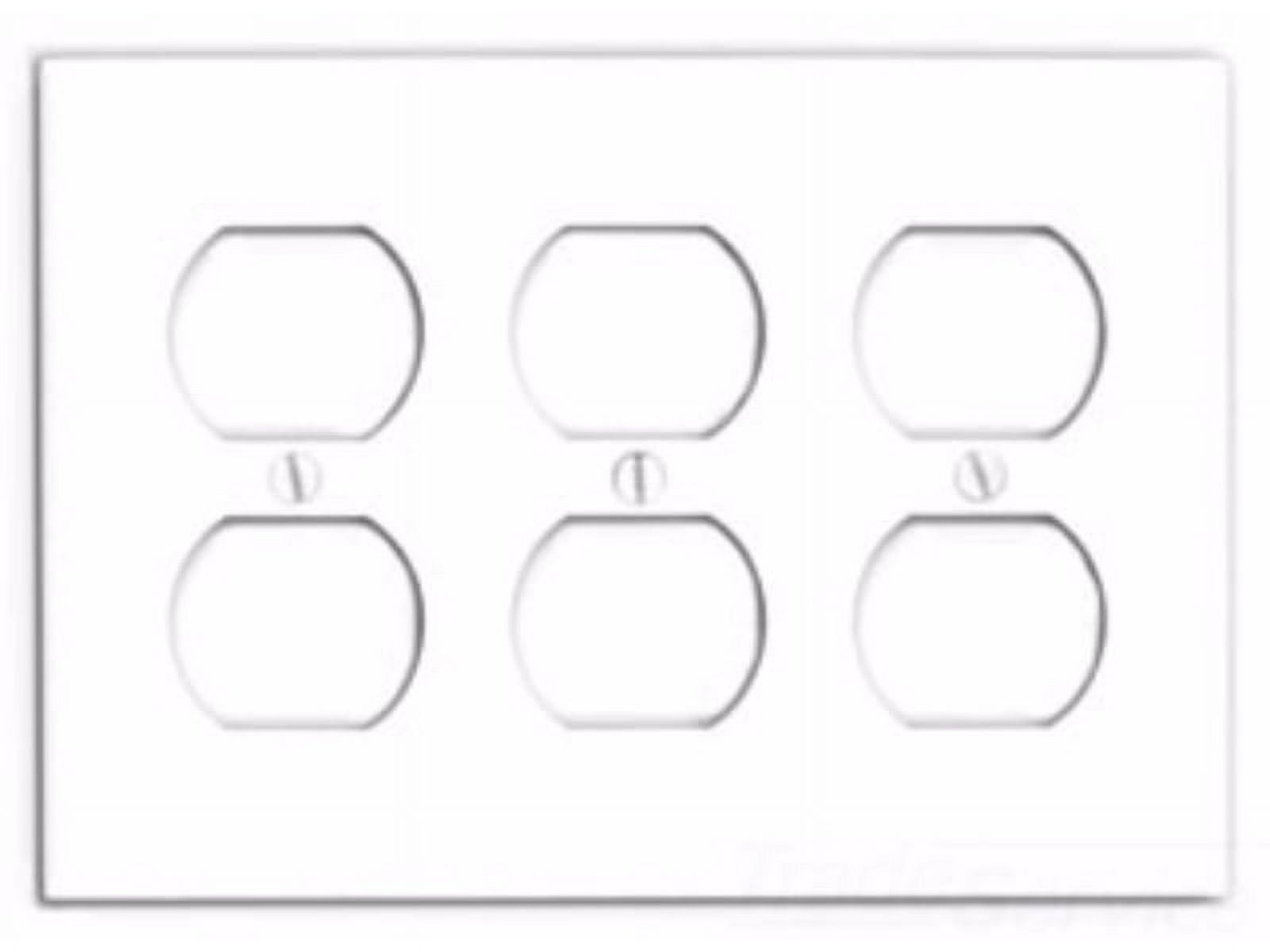 Ivory Thermoset 3-Gang Duplex Receptacle Wall Plate