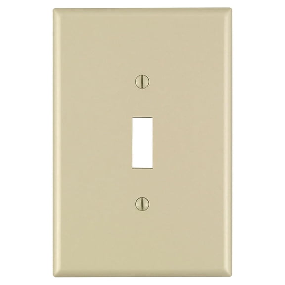 Leviton 86101 Ivory Oversize Single Gang Toggle Light Switch Wall Plate