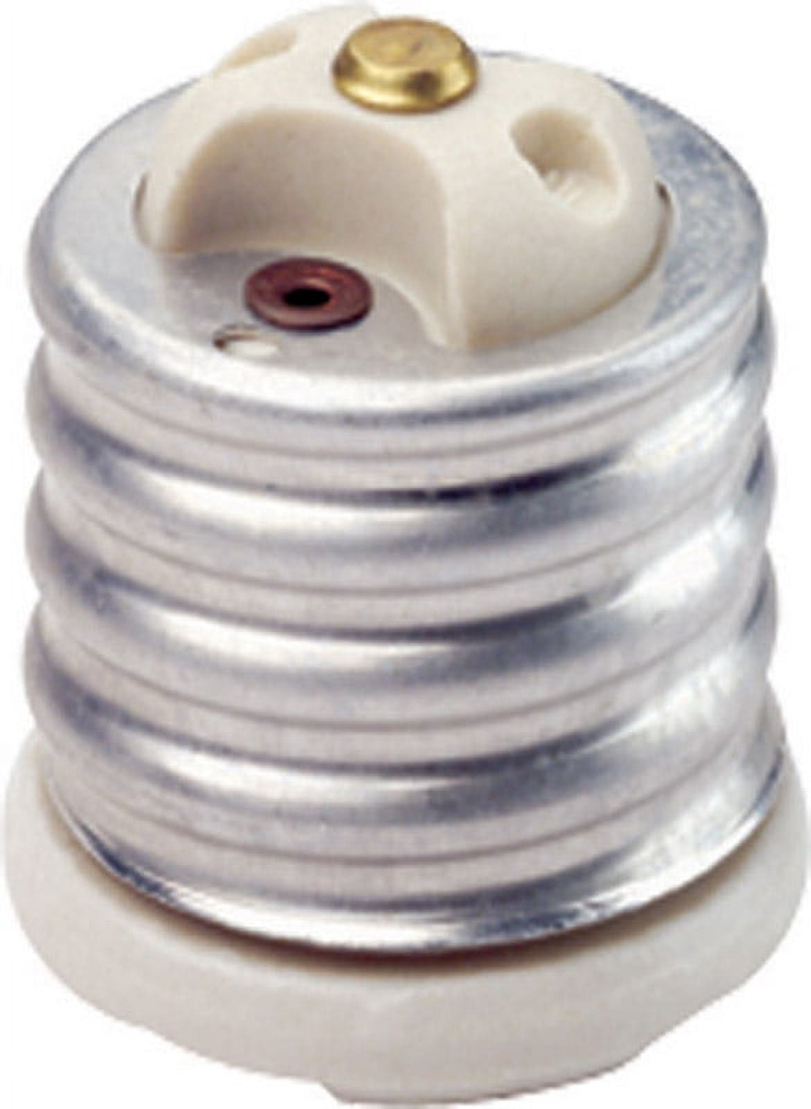 Leviton White Porcelain and Aluminum Socket Adapter